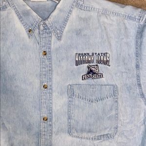 VINTAGE PENN STATE LOGO STITCHED BUTTON UP